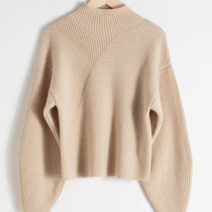 Wool Blend Mock Neck Sweater